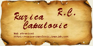 Ružica Capulović vizit kartica